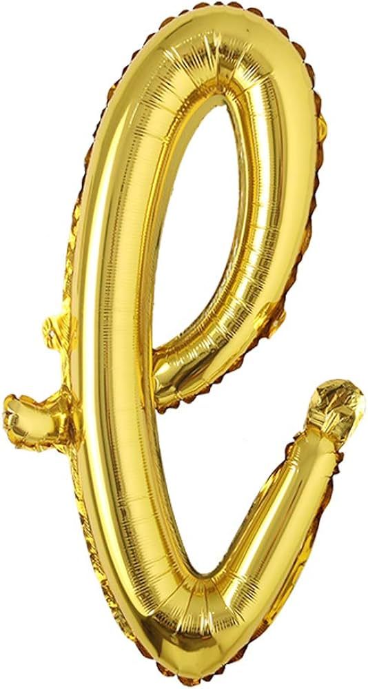 18 inch Gold DIY a-z Handwriting lowercase letters name Foil balloon Letter character birthday We... | Amazon (US)