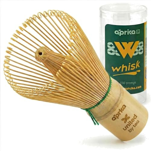 Aprika Life Matcha Whisk – 100 Prong Bamboo Chasen | Traditional Japanese Tea Whisk for Matcha Powder, Ceremonial Tea & Lattes | Durable Handcrafted Bamboo Whisk for Authentic Matcha Preparation | Amazon (US)
