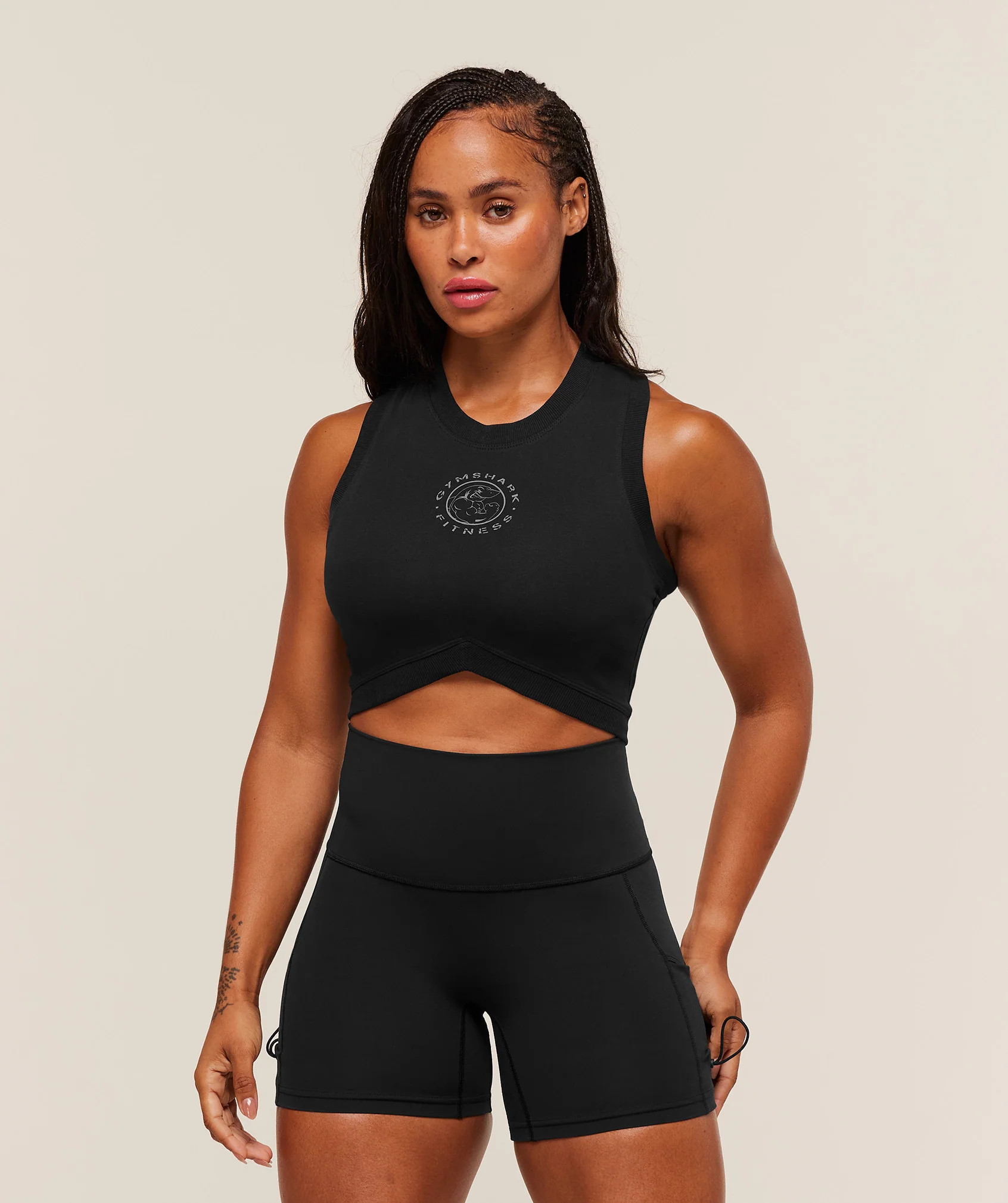 Gymshark Legacy Sleeveless Crop Top - Black | Gymshark US