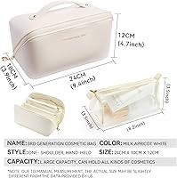 Dr.Cheese Makeup Bag Large Capacity,Waterproof Travel Cosmetic Bag for Women,Portable Travel Make... | Amazon (US)