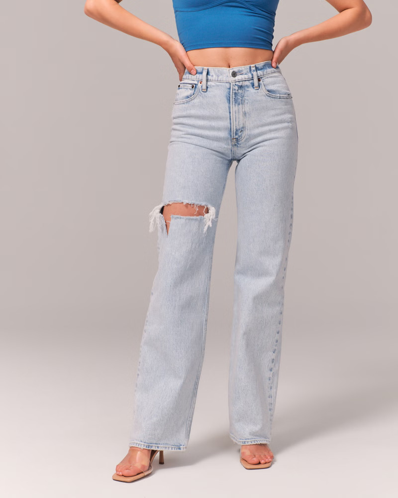 Women's High Rise 90s Relaxed Jean | Women's Bottoms | Abercrombie.com | Abercrombie & Fitch (US)