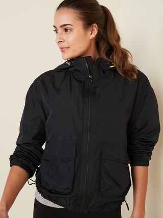 Go-H20 Water-Resistant Hooded Utility Jacket for Women | Old Navy (US)