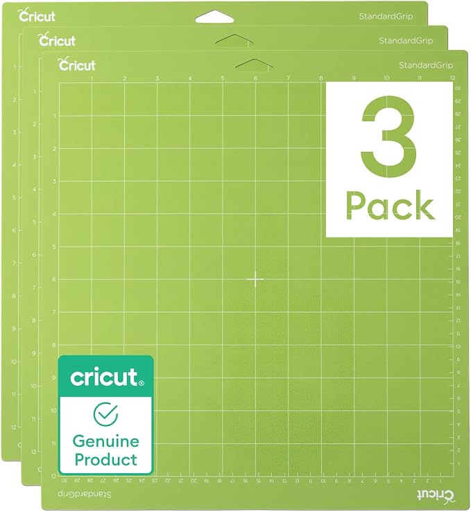 Cricut StandardGrip Machine Mats, 12" x 12", Reusable Cutting Mats for Crafts with Protective Fil... | Amazon (US)
