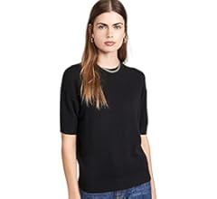 Theory Women's Cashmere Short Sleeve Easy Pull Over | Amazon (US)