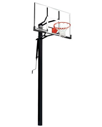Silverback 54" Height Adjustable In-Ground Basketball Hoop with Tempered Glass Backboard, Pro-Style Breakaway Rim & Backboard Pad | Amazon (US)