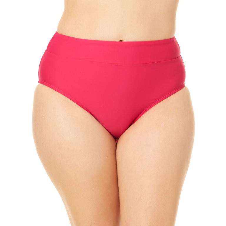 Time And Tru Women's Highwaist Solid Bikini Swim Bottom | Walmart (US)