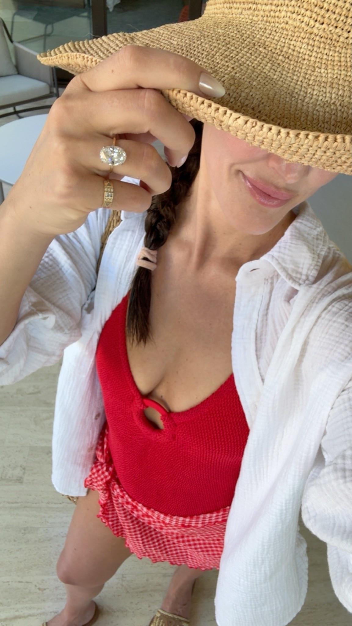 Beach vacation swimsuit outfit ☀️ wearing smalls!

Straw hat
Pool
Summer 
Coverup

#LTKSwim #LTKootd
