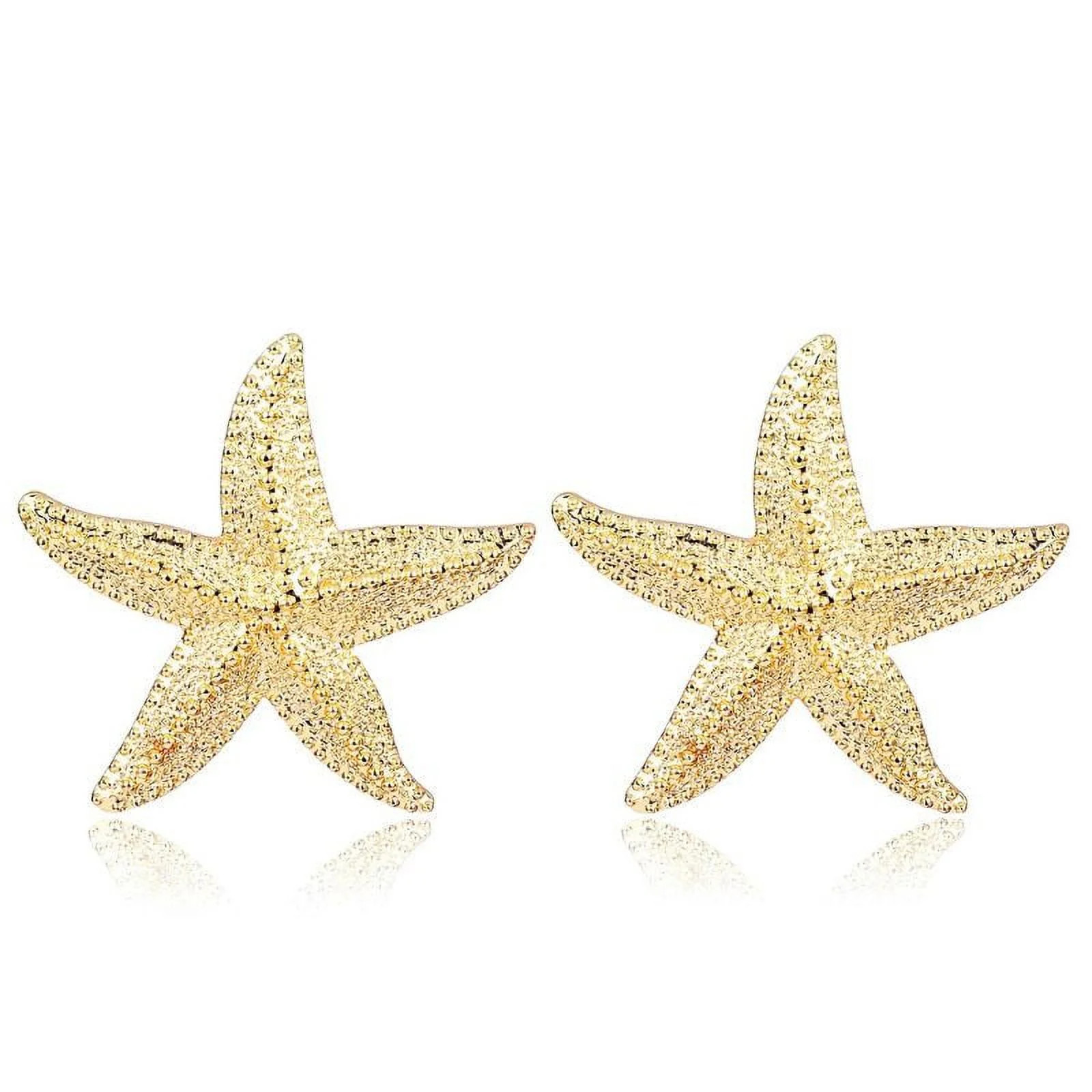 Beach Finds, Boho Big Starfish Earrings Ocean Sea Star Bib Studs For Women Statement Jewelry | Walmart (US)