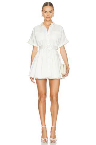 HEMANT AND NANDITA X Revolve Belted Mini Dress in White from Revolve.com | Revolve Clothing (Global)
