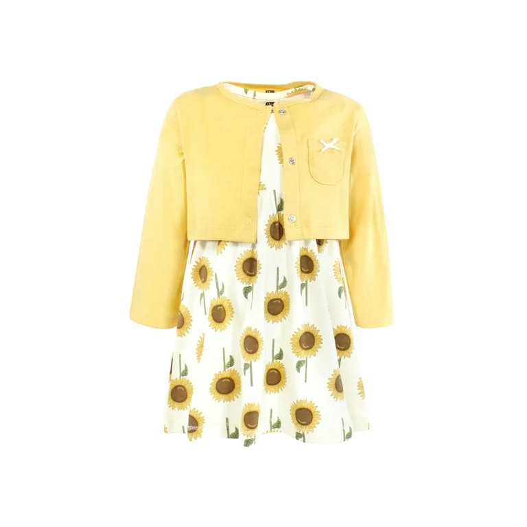 Hudson Baby Dress and Cardigan, Sizes 18 Months- 5T | Walmart (US)
