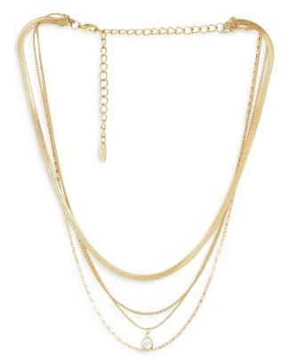 All the Chains 18K Gold Plated Layered Necklace, 13-15" | Bloomingdale's (US)