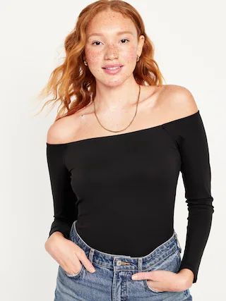 Fitted Off-the-Shoulder Top for Women | Old Navy (US)