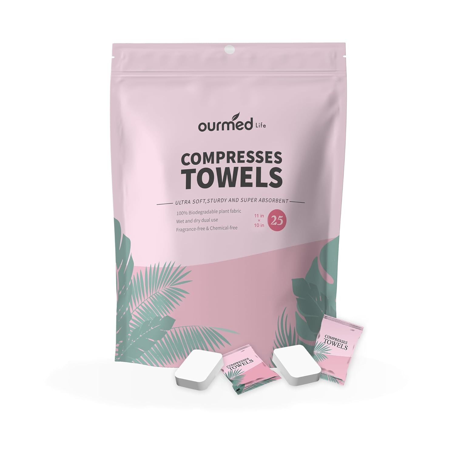 Ourmed Life Compressed Towels - Ultra Thick Compressed Towel Tablets, Disposable Portable Face To... | Amazon (US)