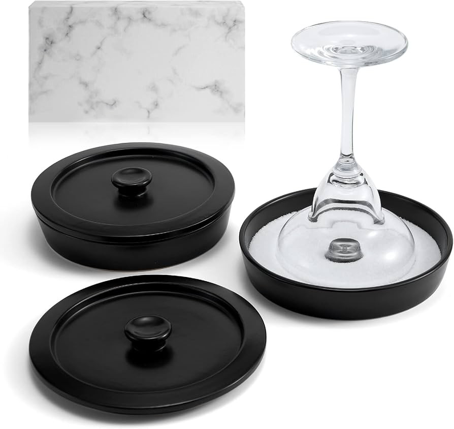 Margarita Salt Rimmer Set of 2 with Lids (Made of Ceramic) Home Bar Accessories Margarita Gift Ba... | Amazon (US)
