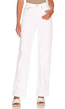 RE/DONE Orginals 90s High Rise Loose in White from Revolve.com | Revolve Clothing (Global)