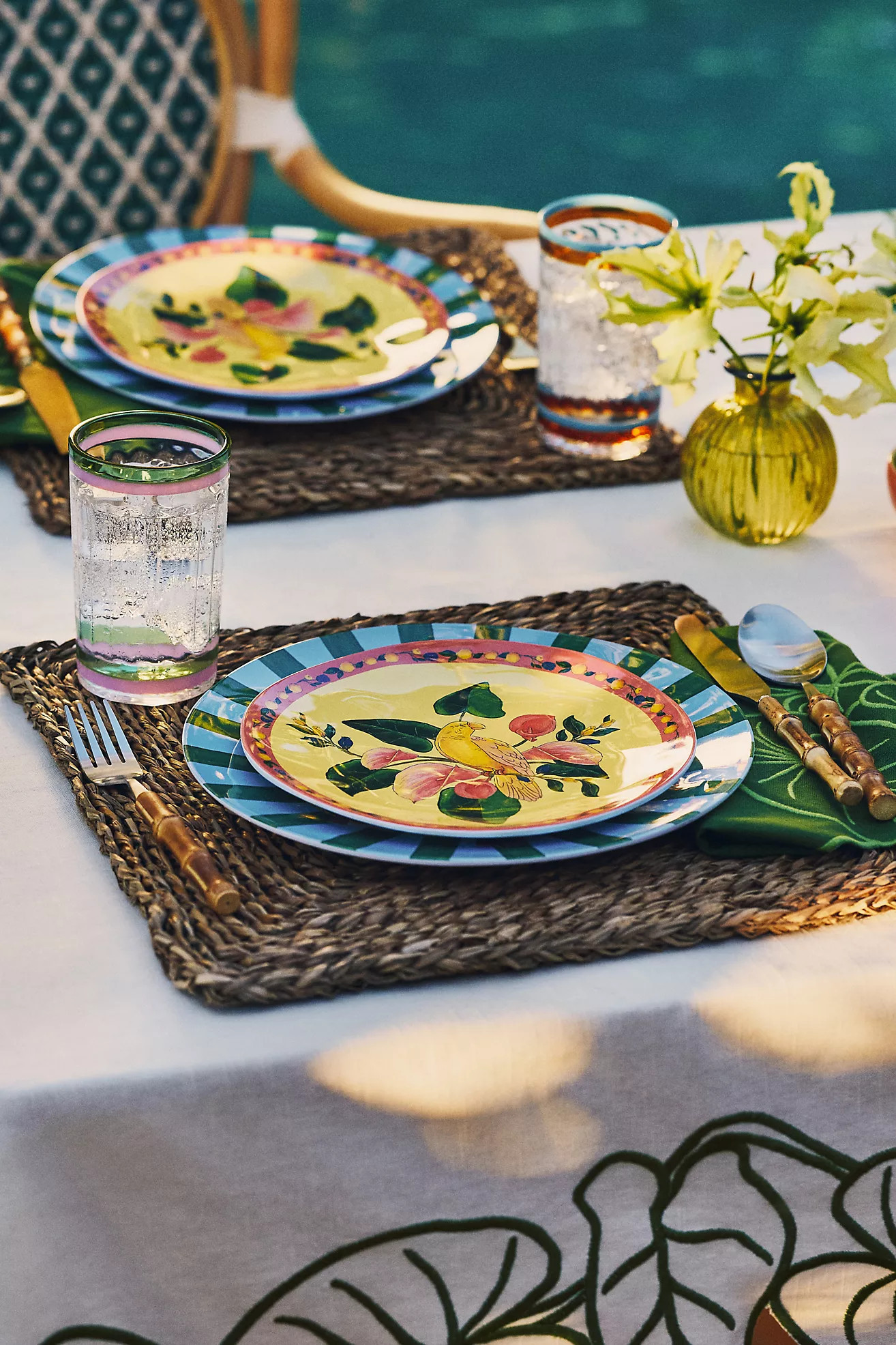 Blue Pheasant Lucian Rectangle Placemat | Anthropologie (US)