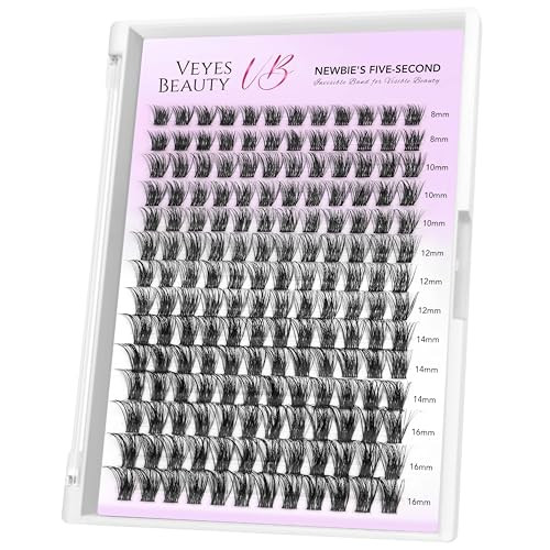 VEYESBEAUTY Lash Clusters Eyelashes Cluster Lashes Extensions Newbie's Five-Second Layered Eyelash Clusters False Eyelashes Wispy Lash Clusters Mixed Length Fluffy Lash Clusters (Bomb, 8-16mm) | Amazon (CA)
