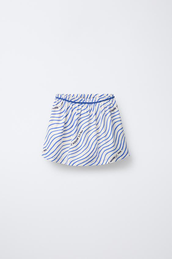 GONNA PANTALONE STAMPATA CON CORDA | Zara IT