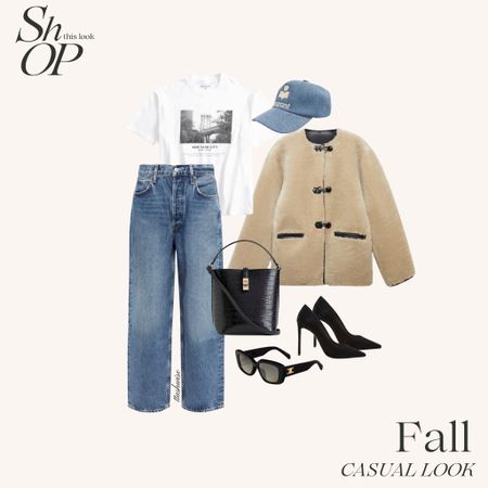 Stepping into the weekend with casual chic vibes!  These comfy Agolde jeans and fun jacket combo bring out the playful side of fashion, and the heels add a touch of elegance. Topping it all off with a trendy hat for that extra flair.

#LTKshoecrush #LTKSeasonal #LTKstyletip
