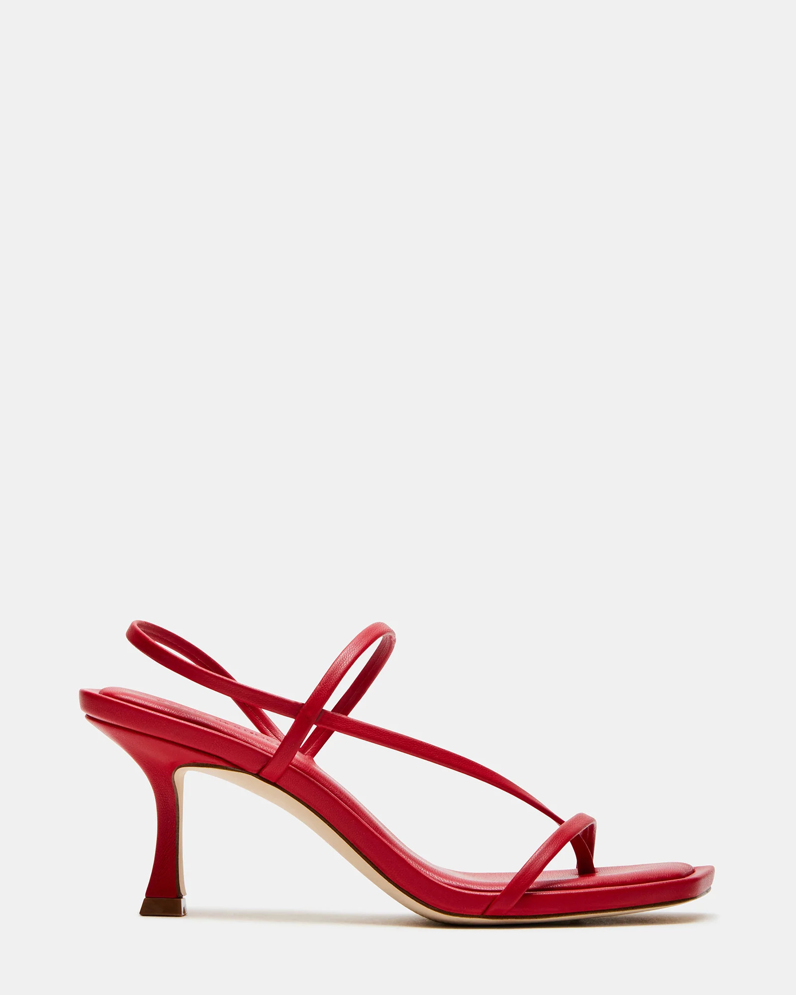 LOCKE Red Dainty Strappy Square Toe Heel | Women's Heels | Steve Madden (US)