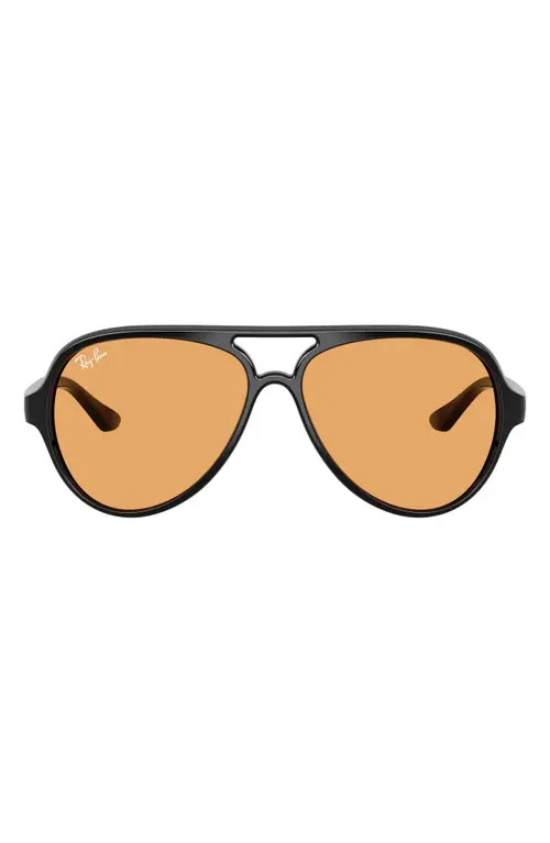 Ray-Ban Cats 5000 59mm Pilot Sunglasses in Black/orange at Nordstrom | Nordstrom