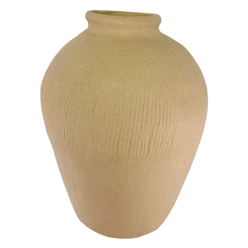 Matte Tan Ceramic Vase, 10x12 | At Home