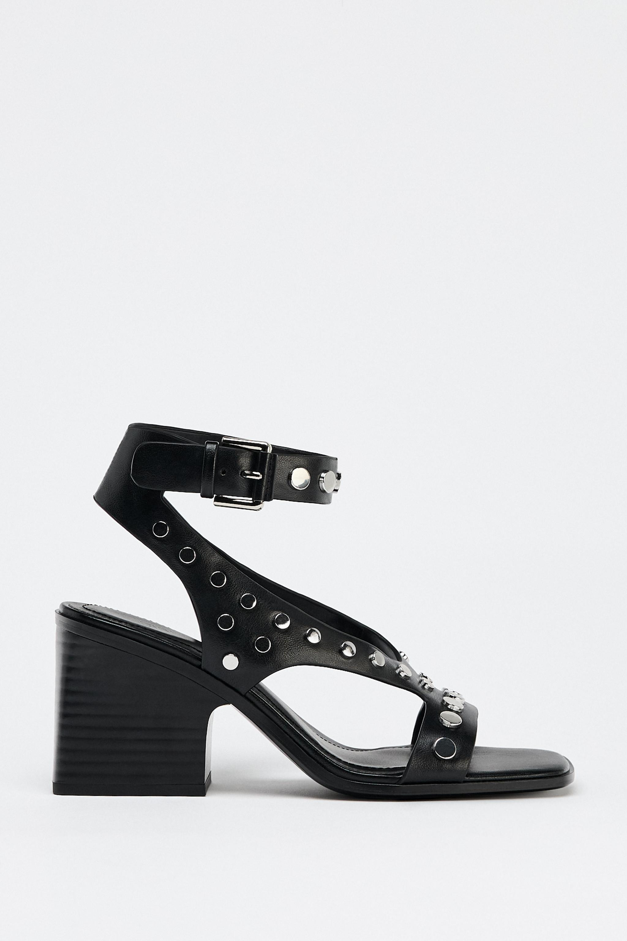 HIGH-HEEL STUDDED SANDALS | Zara US