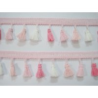 5 Yards 3.7 cm Multicolored Tassel Fringe, Tassel Trim, Multicolored Garland, Boho Pink Pastel | Etsy (US)