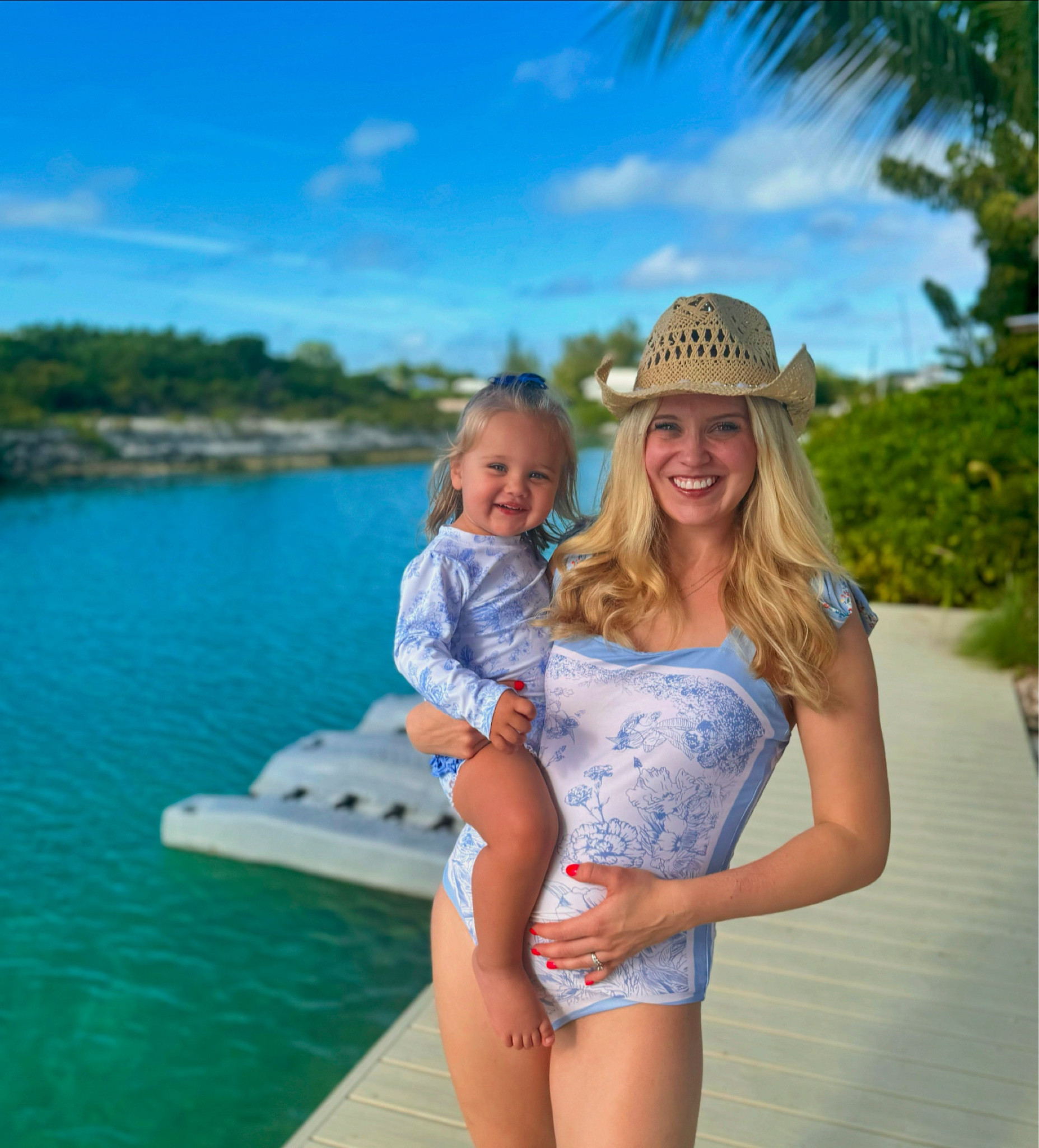 Obsessed with both of these swim suites! They end up kind of matching and my one piece is reversible so it’s like having 2 cute suites in one! Super cute and comfy. I am pregnant so I sized up, but if not I feel like it would run pretty true to size 🩵

#LTKSwim #LTKTravel #LTKFindsUnder50