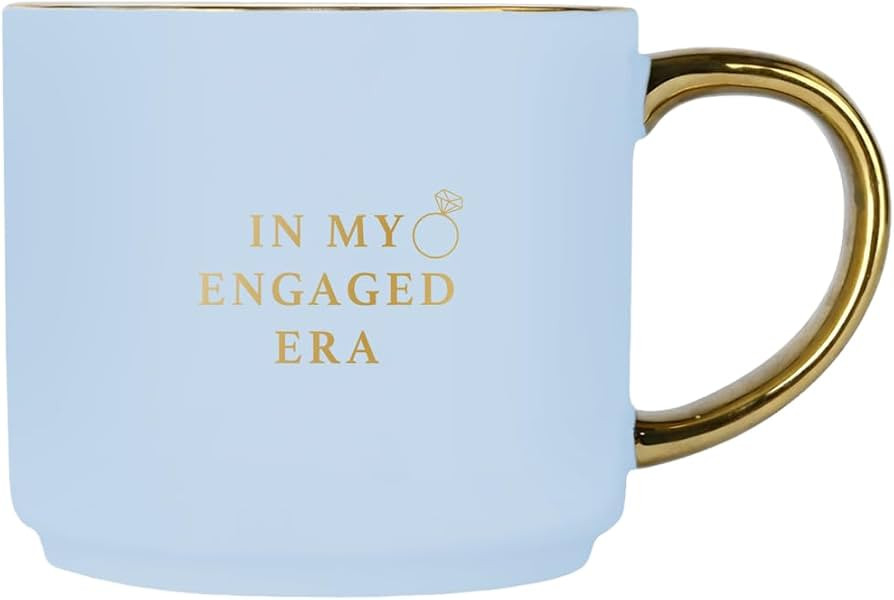 Sweet Water Decor In My Engaged Era Mug, 14oz Fine Bone China Cup for Tea & Coffee, Gold Handle &... | Amazon (US)