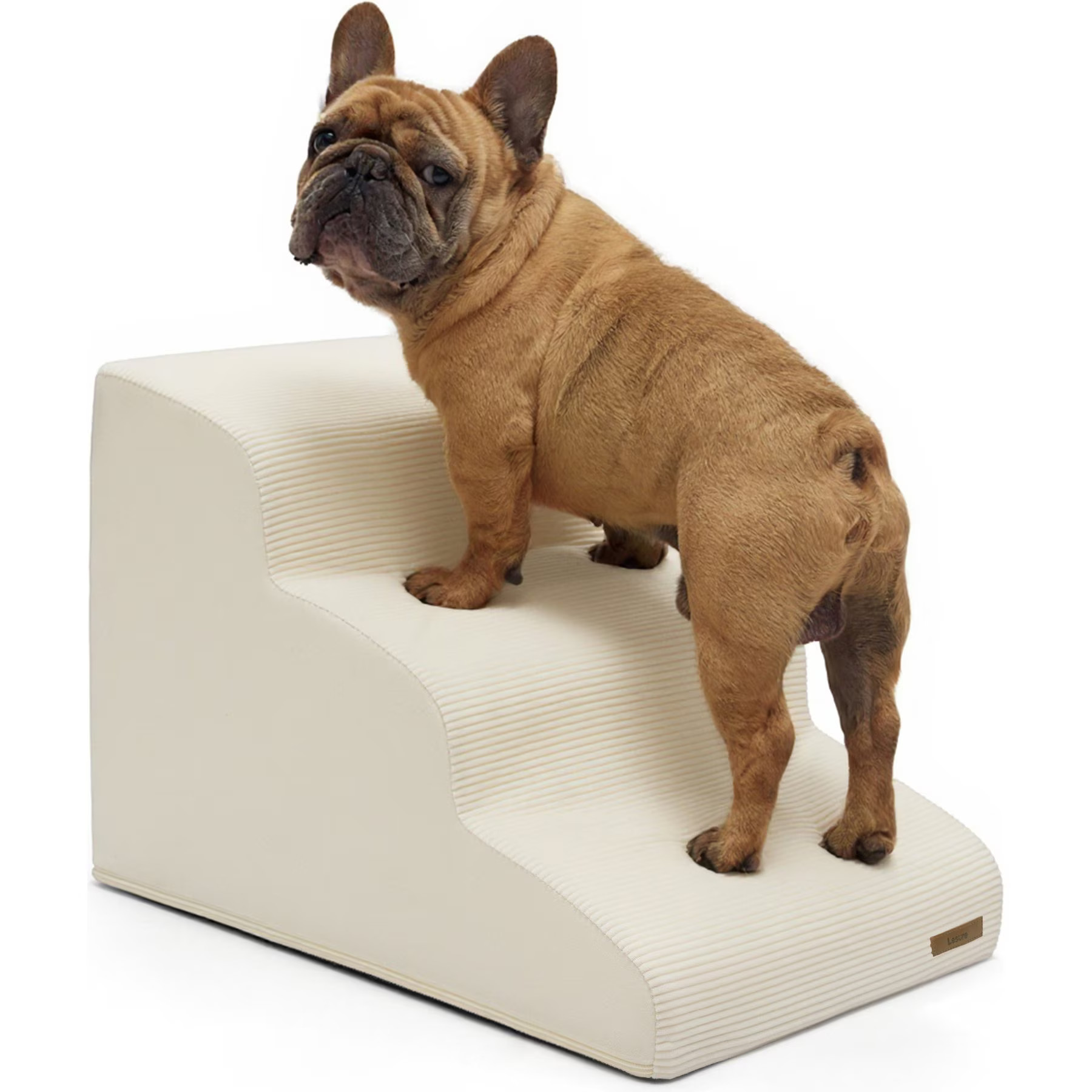 Lesure Dog Stairs, Beige, 3-Step | Chewy