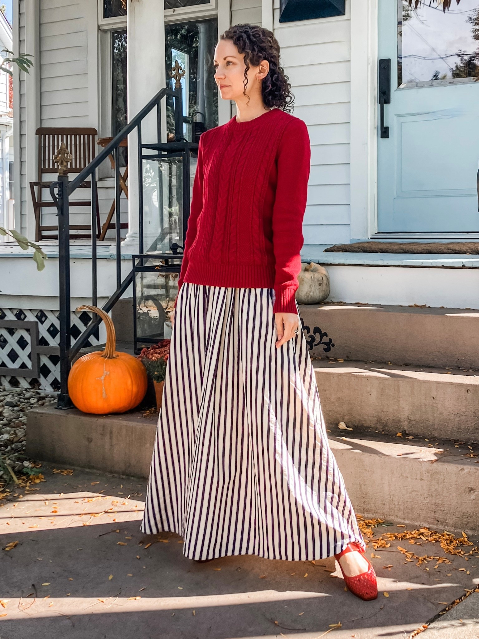 Fall church outfit. 
Petite outfit. Modest outfit. Fall outfit. Classic outfit  

#LTKPetite #LTKOver40 #LTKSeasonal