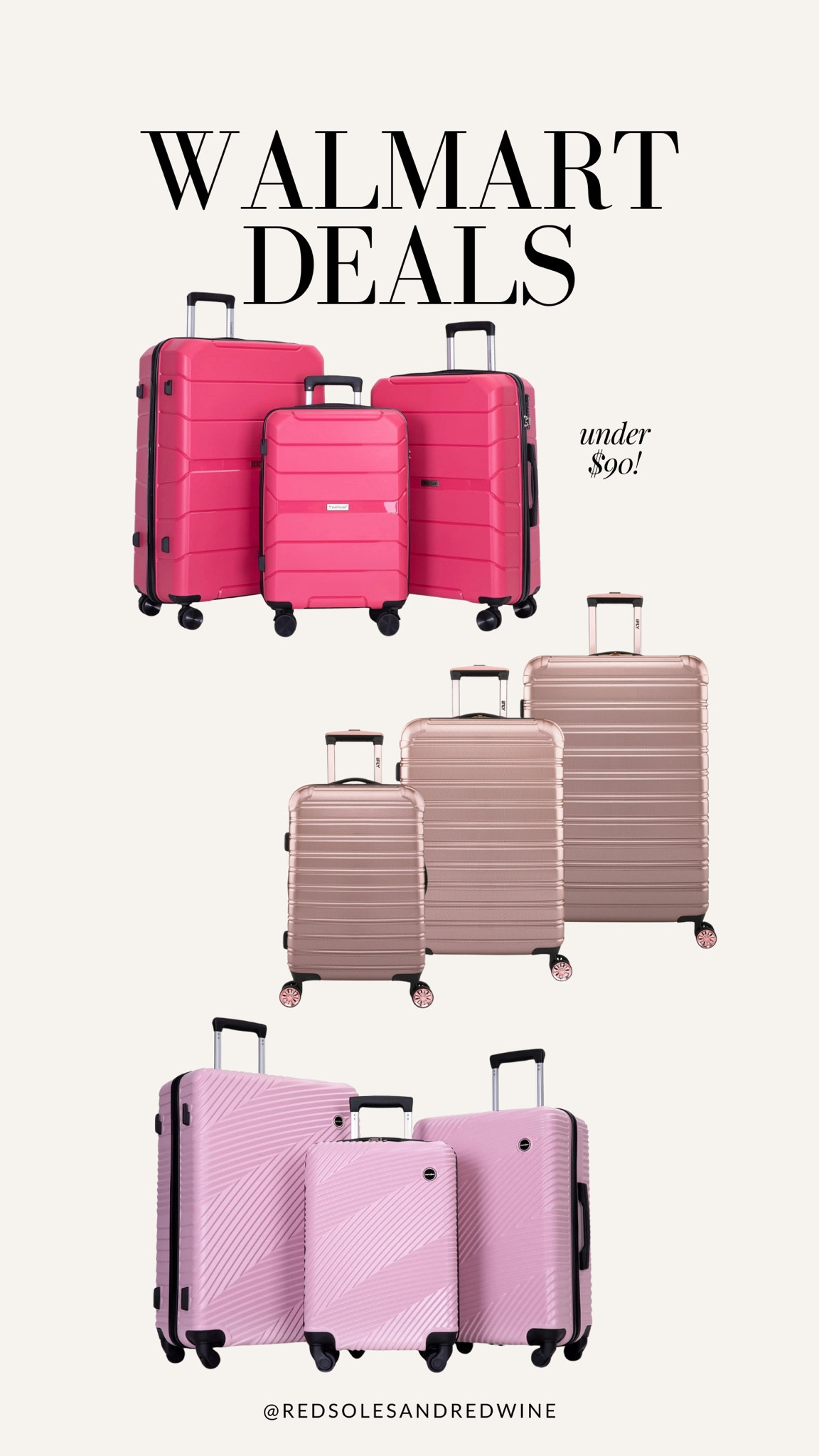 Walmart deals! Walmart sale, link luggage sets! Pink hard case luggage, travel essentials, travel bag, suitcase

#LTKSaleAlert #LTKTravel #LTKSummerSales