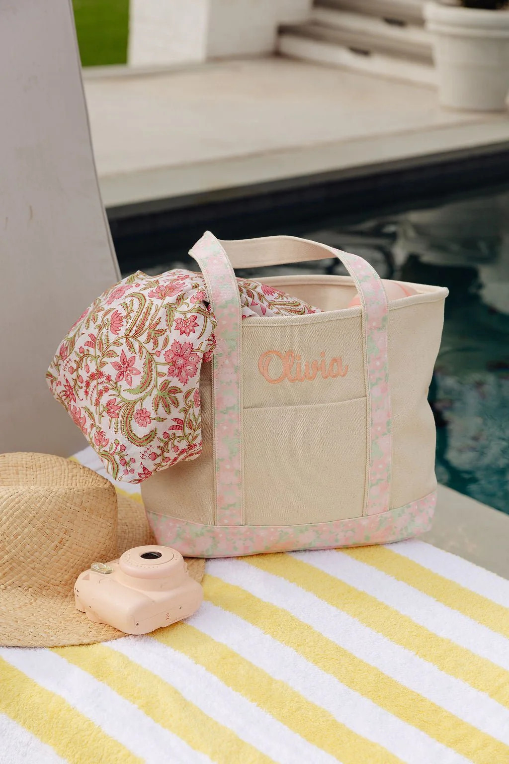 Floral Canvas Tote | Sprinkled With Pink