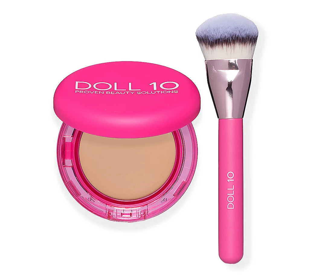 Doll 10 Peptide Bounce Balm Foundation with Brush | QVC