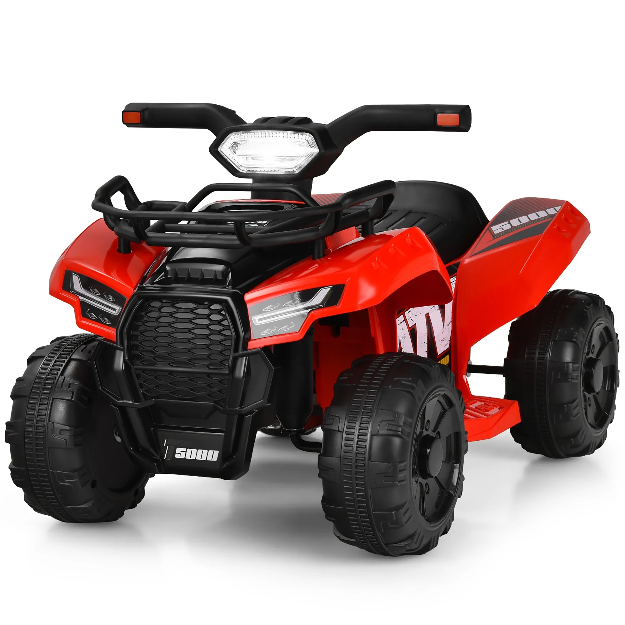 Costway 6V Kids ATV Quad Electric Ride On Car Toy Toddler with LED Light MP3 Red | Walmart (US)