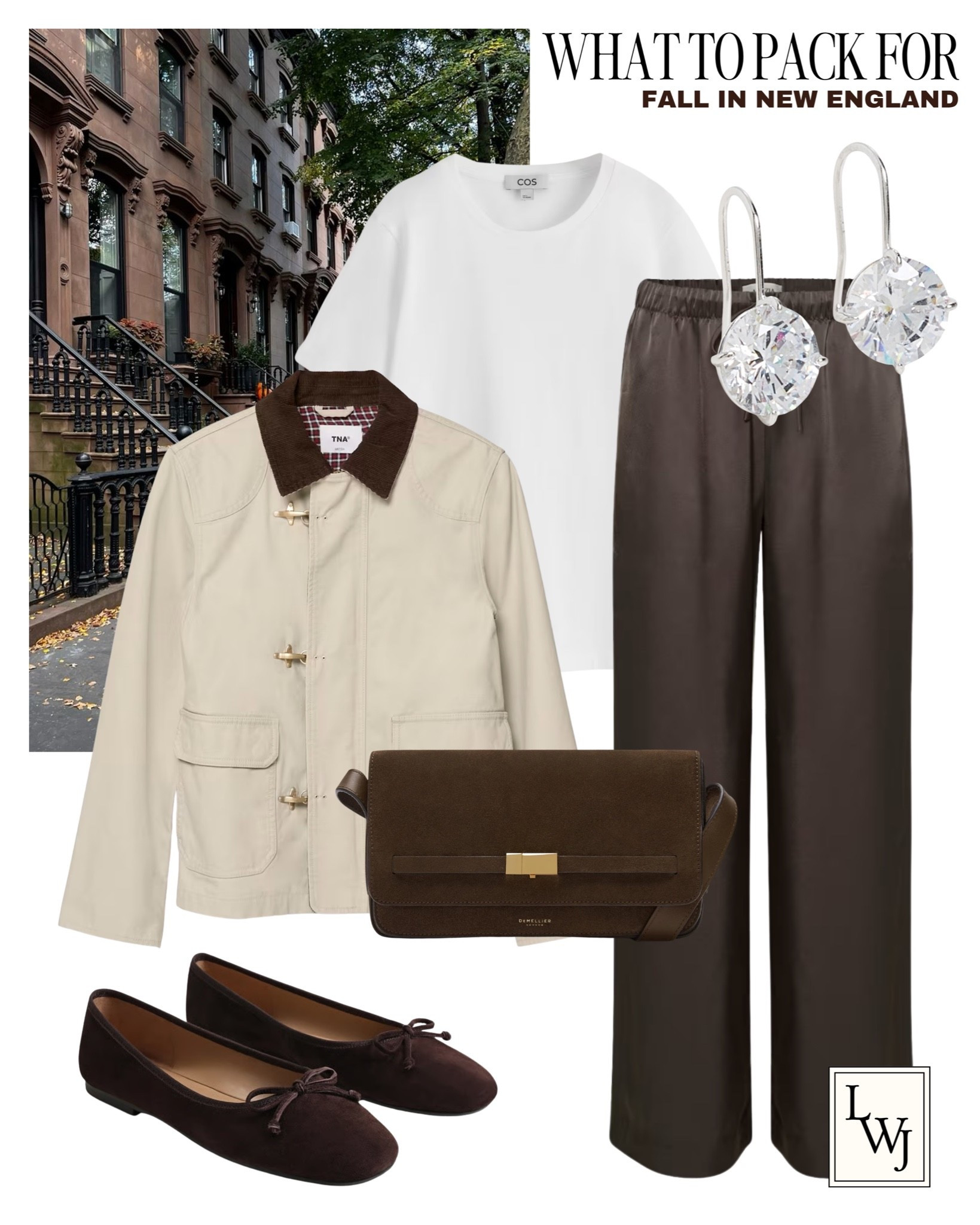 Fall New England outfit inspo 

Fall style / elevated style / autumn outfit / style over 30 / aritzia lodge satin pants / bark jacket / chocolate brown ballet flats / Demellier purse

#LTKootd #LTKTravel