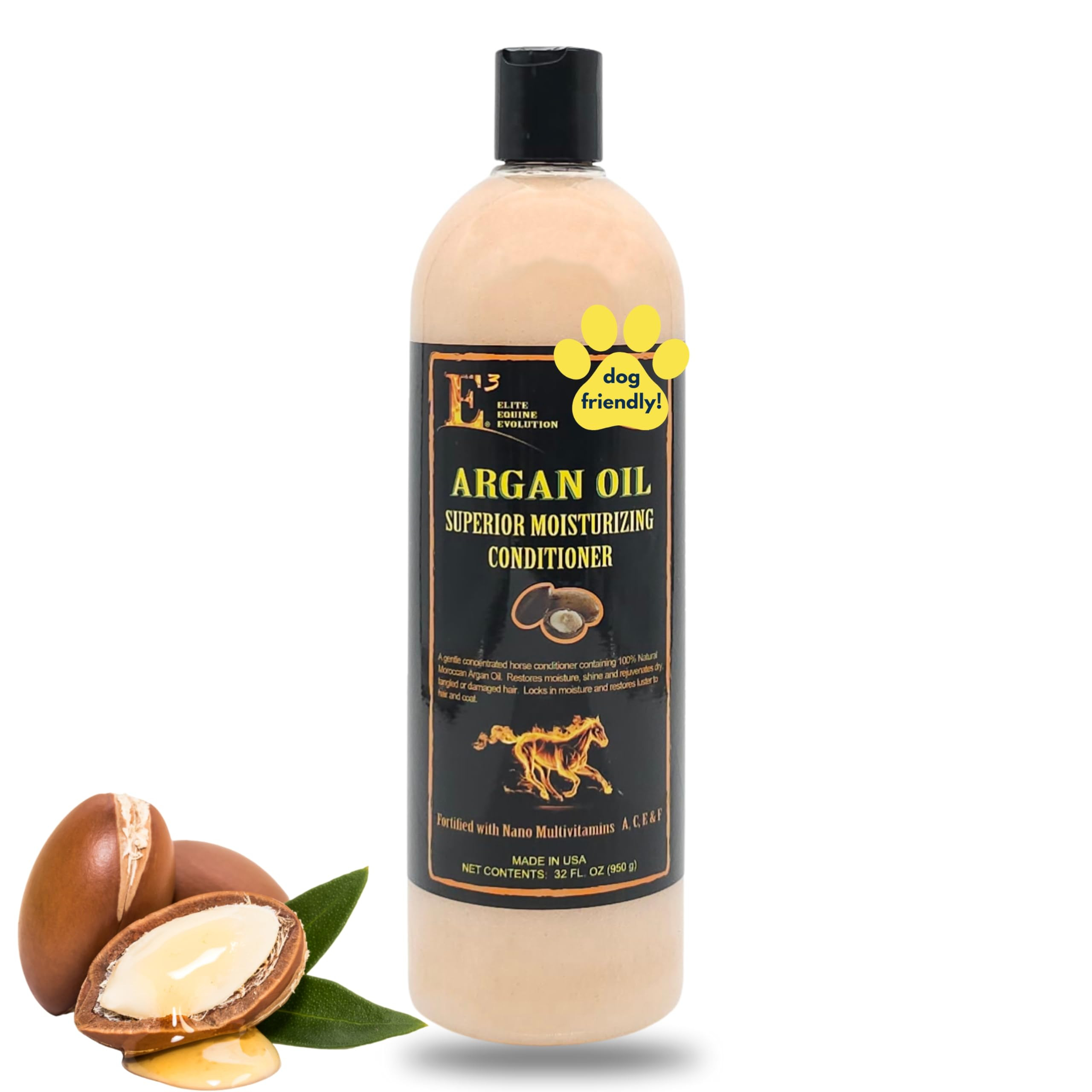 E3 Argan Oil Conditioner - Ideal for Dry, Damaged Hair, Leave-in or Rinse-Out, Strengthens, Moist... | Amazon (US)