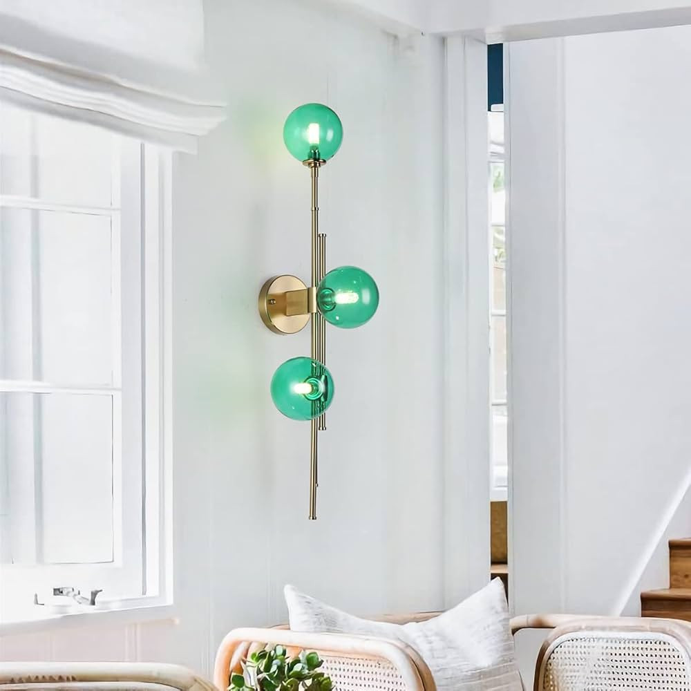 BOKT Modern 3-Light Globe Bathroom Vanity Wall Sconce Contemporary Gold Long Strip Wall Light Fix... | Amazon (US)