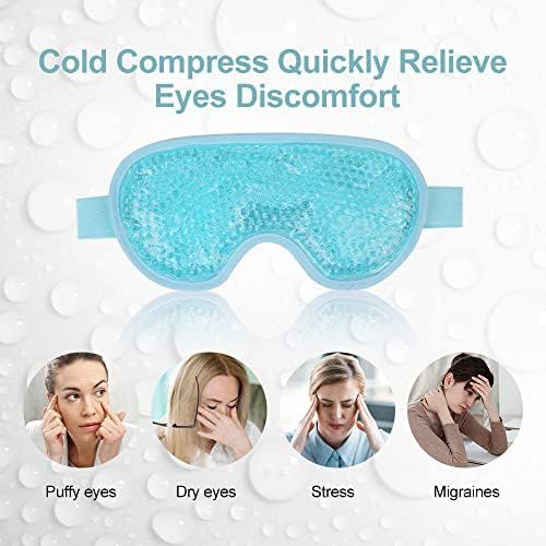 NEWGO Cooling Eye Mask Gel Eye Mask Reusable Cold Eye Mask for Puffy Eyes, Eye Ice Pack Eye Mask ... | Amazon (US)