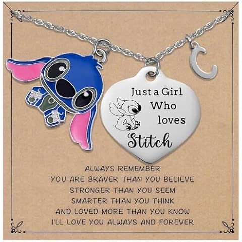 Stitch Birthday Necklace for 3 4 5 6 7 8 9 10 11 12 13 14 15 16 Year Old Girls, Lilo and Stitch S... | Amazon (US)