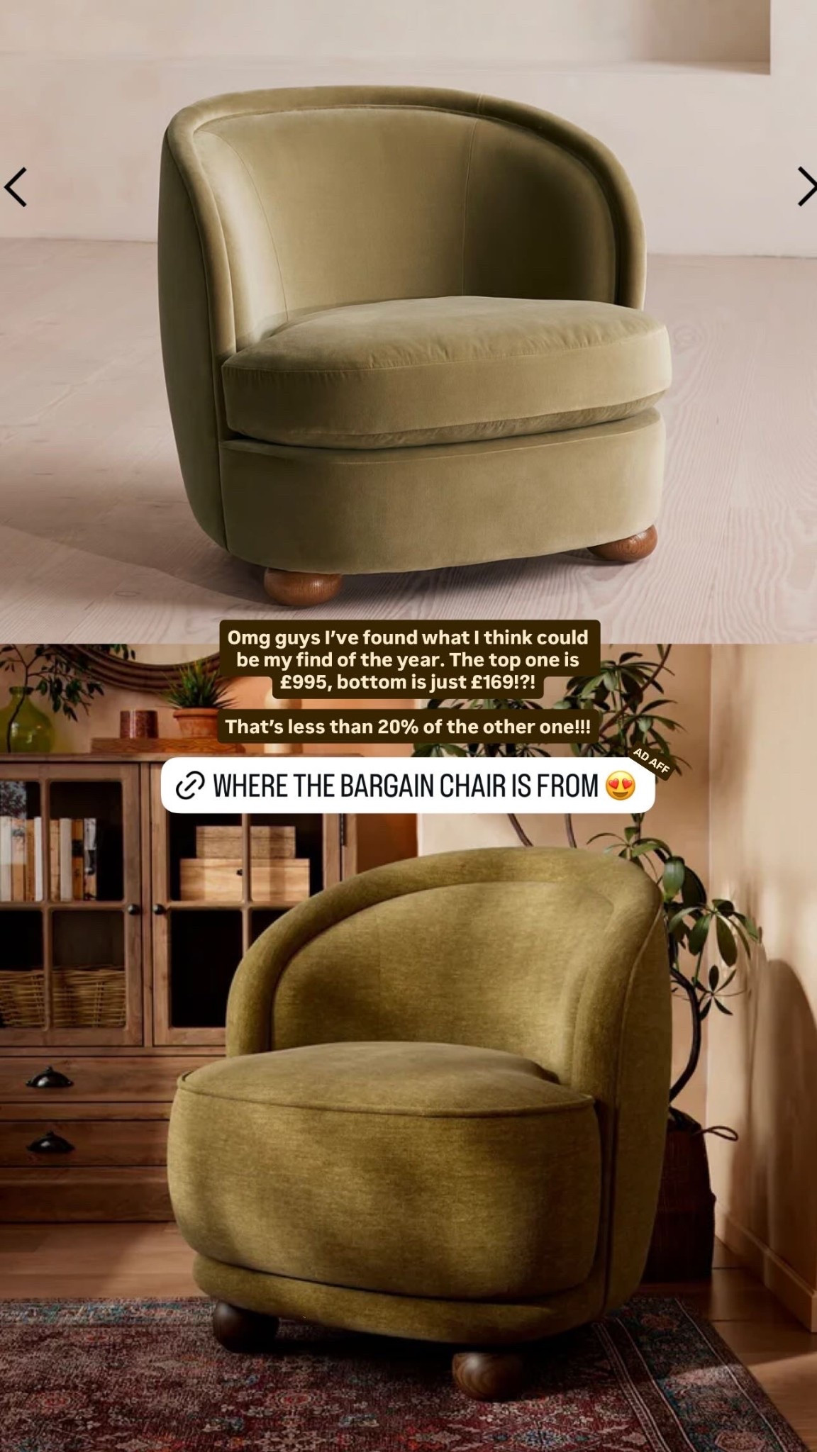 What a fantastic chair - giving much more £££ vibes than it actually is 😍 

#LTKuk #LTKhome