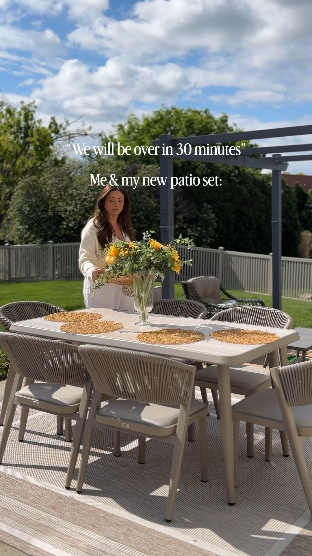 This is where you will find me all spring & summer. Patio season made simple and beautiful featuring my new dining set by @purpleleafgarden available on Amazon! This set was super easy to assemble and nice quality. The waterproof cushions means no sitting on soggy wet seats and spills are no worry. Comfort is key and these rope back chairs are lounge approved and perfect for enjoying friends & family all season long. 

Use my code CRYSTAL010 for 10% off until July 23! 

Follow @crystalhausoftreasures for more timeless Amazon finds 

#hosting #tablescape #summertablescape #homeinspo #patio #purpleleaf #diningset #outdoorfurniture #patiodecor #purpleleaf

#LTKHome #LTKgrwm #LTKdayinmylife