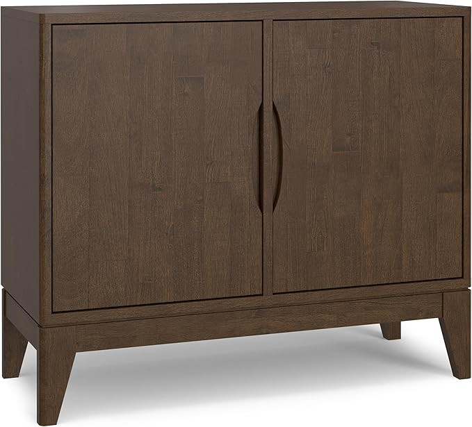 SIMPLIHOME Harper Buffet - 38 inch Wide Solid Hardwood 2-Door Sideboard Buffet in Walnut Brown, M... | Amazon (US)