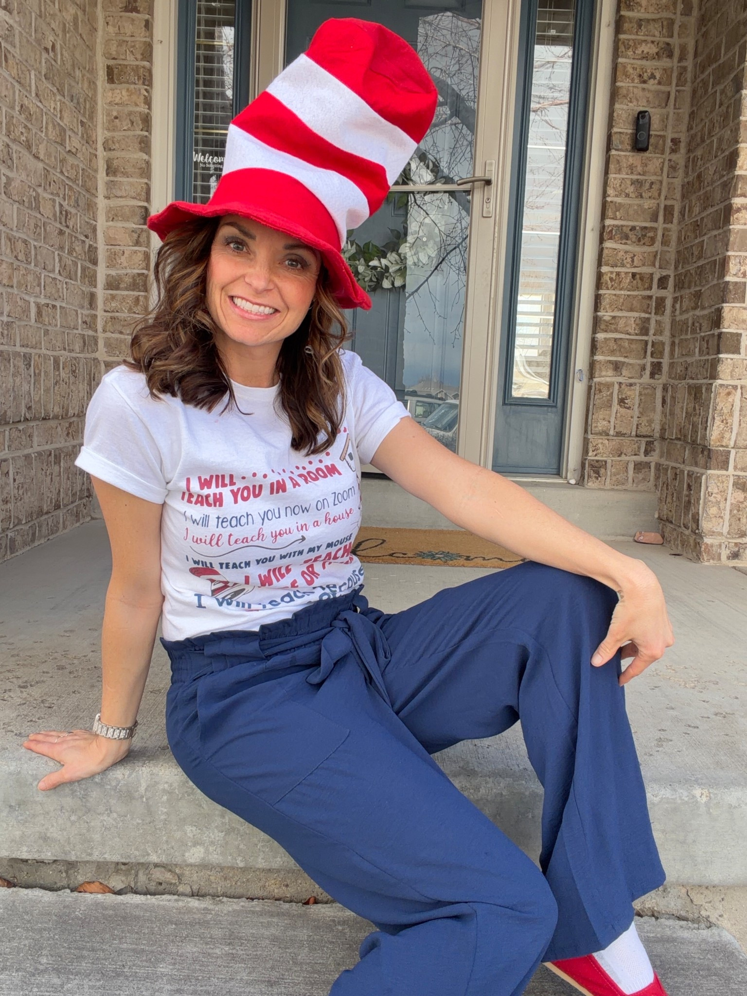 Get the hat! Plus these pants are on sale and they are definitely a favorite for my classroom attire but every day wear as a mom!

#LTKSaleAlert #LTKWorkwear #LTKootd