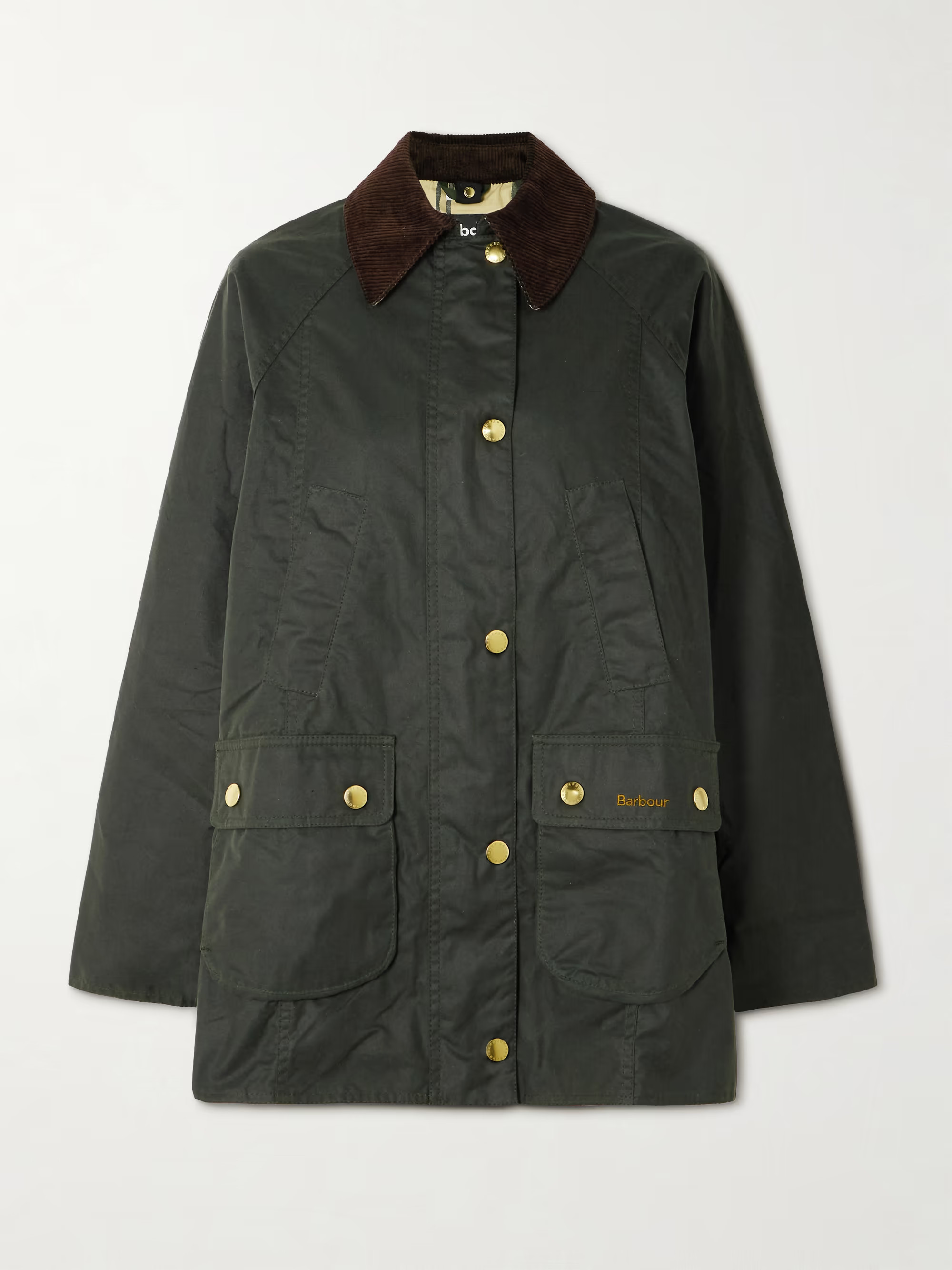 Beadnell corduroy-trimmed waxed-cotton jacket | NET-A-PORTER (US)