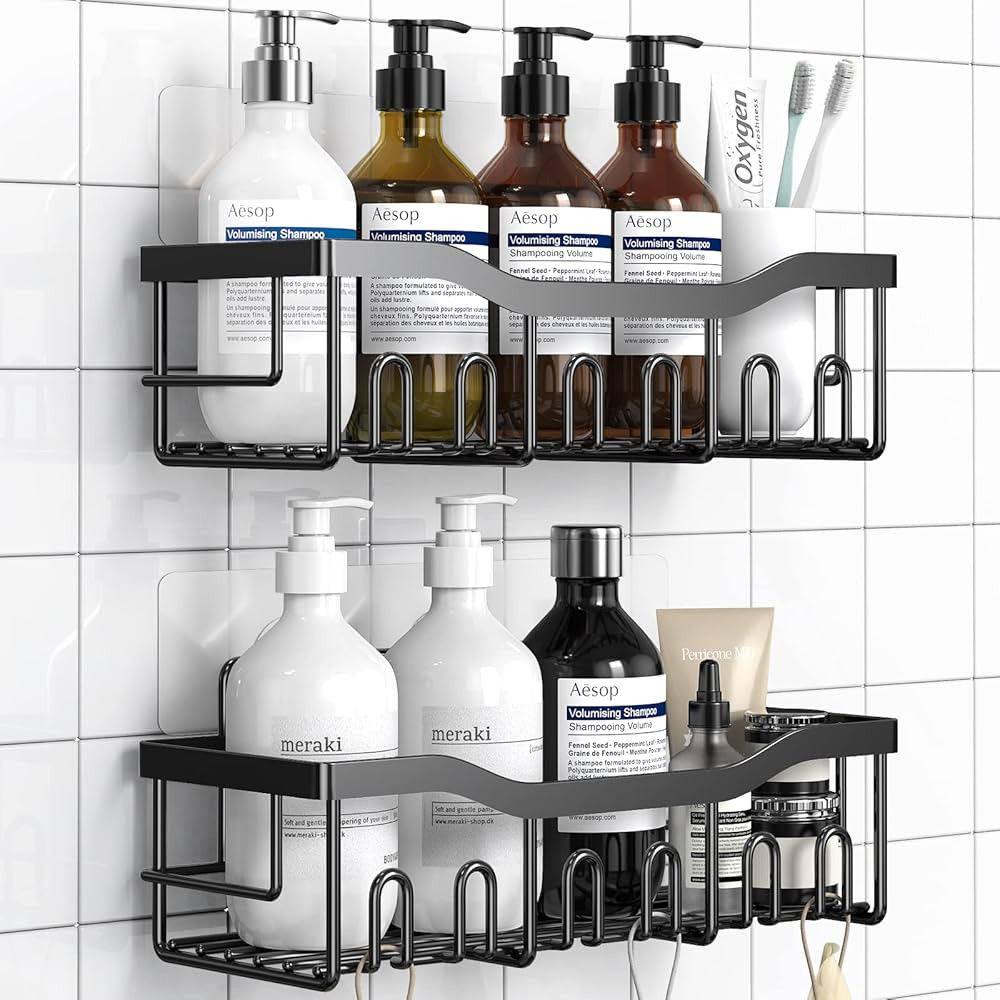 Shower Caddy 2 Pack,Adhesive Shower Organizer for Bathroom Storage&Home Decor&Kitchen organizers ... | Amazon (US)