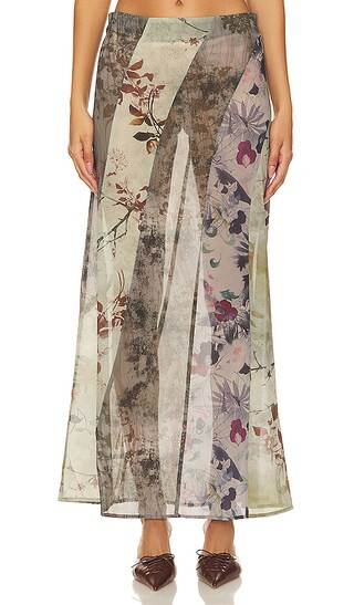 Panelled Print Maxi Skirt in Mult | Revolve Clothing (Global)