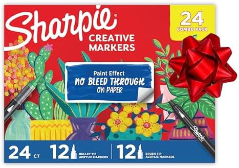 Sharpie Creative Markers, Combo Pack, Water-Based Acrylic, Bullet & Brush Tips, Assorted Colors I... | Amazon (US)