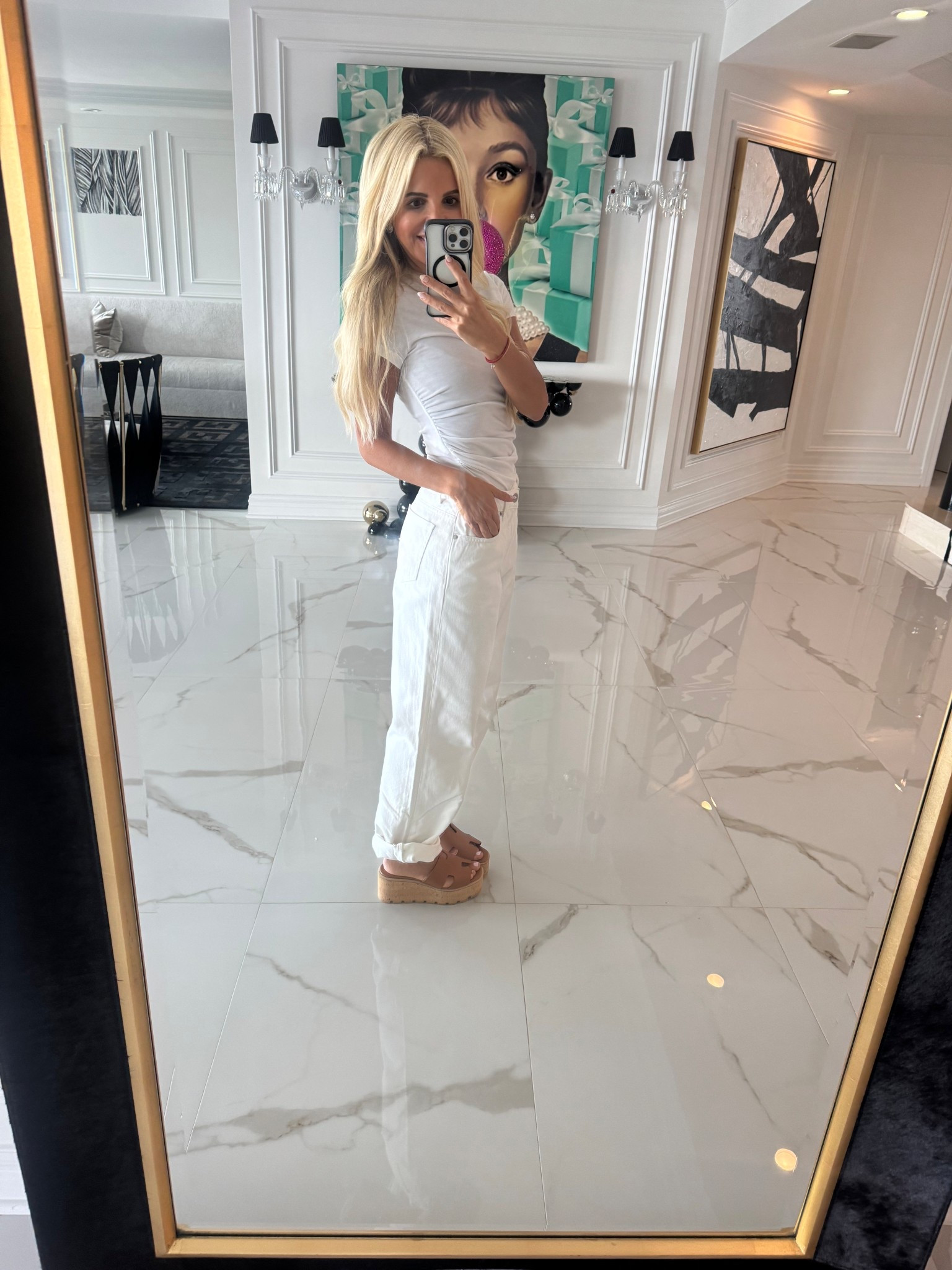 Favorite white shirt and white jeans.   
Wearing an xs in top and 0 in jeans.  

#LTKStyleTip #LTKFindsUnder50 #LTKSummerEdit